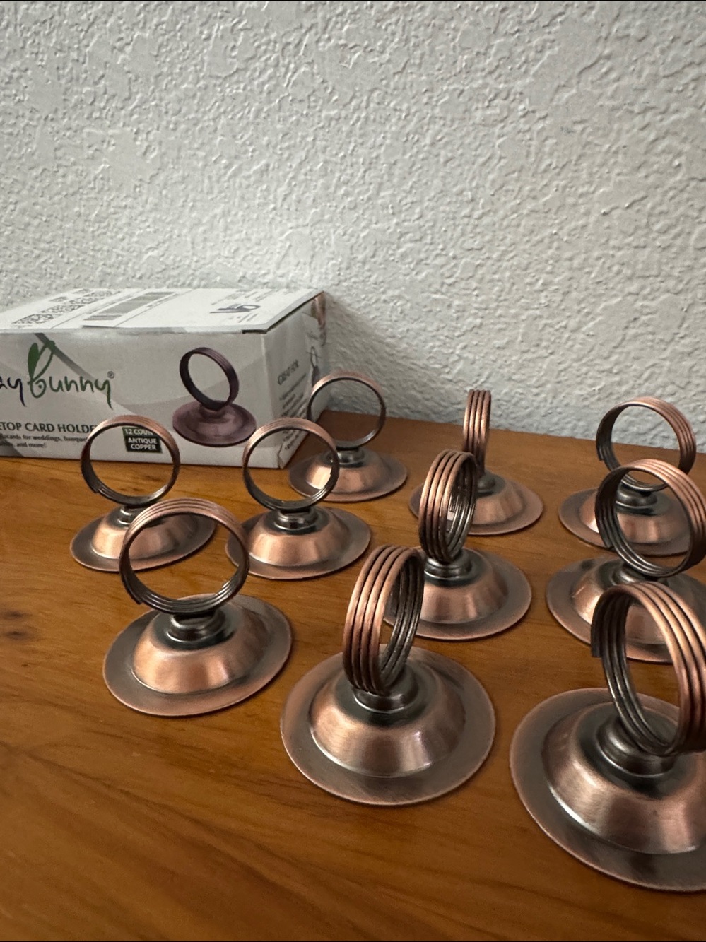 10Pc Tabletop Card Holder Display Place card 2” Antique Copper